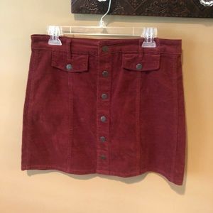 Corduroy maroon skirt